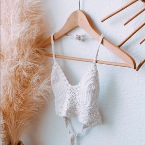 CROCHET knit cropped top